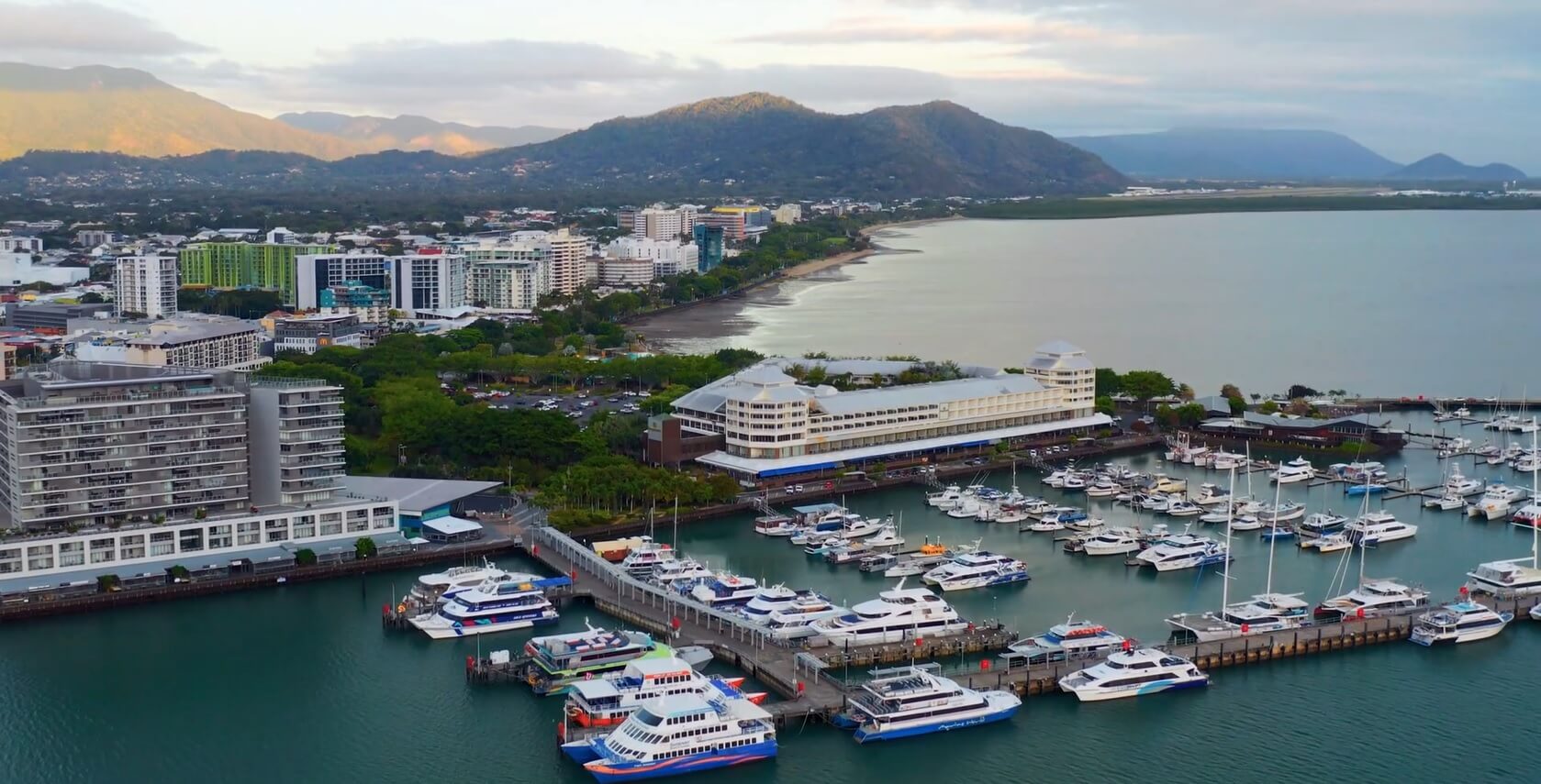 The Cairns Esplanade and waterfront with the lagoon area