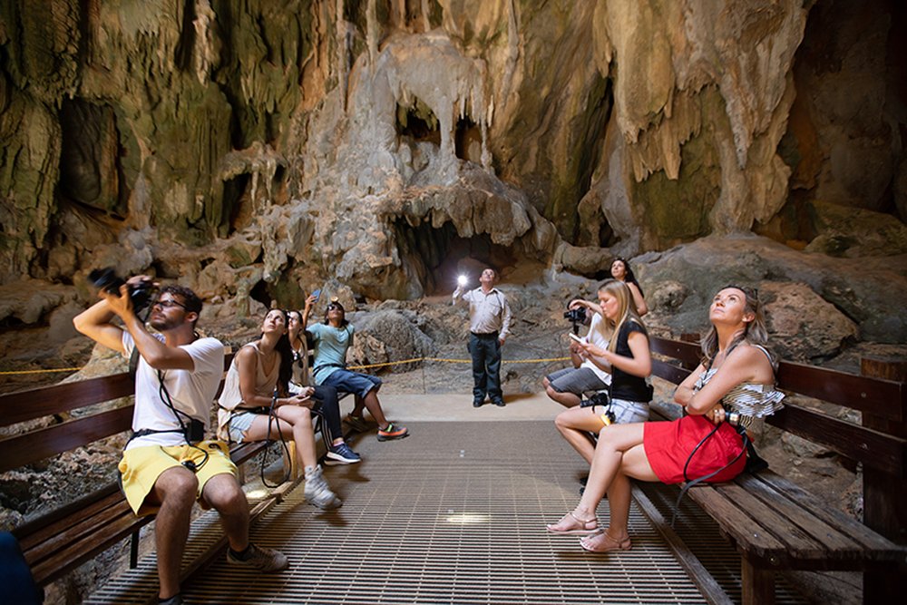 Inside the main Chillagoe cave chamber