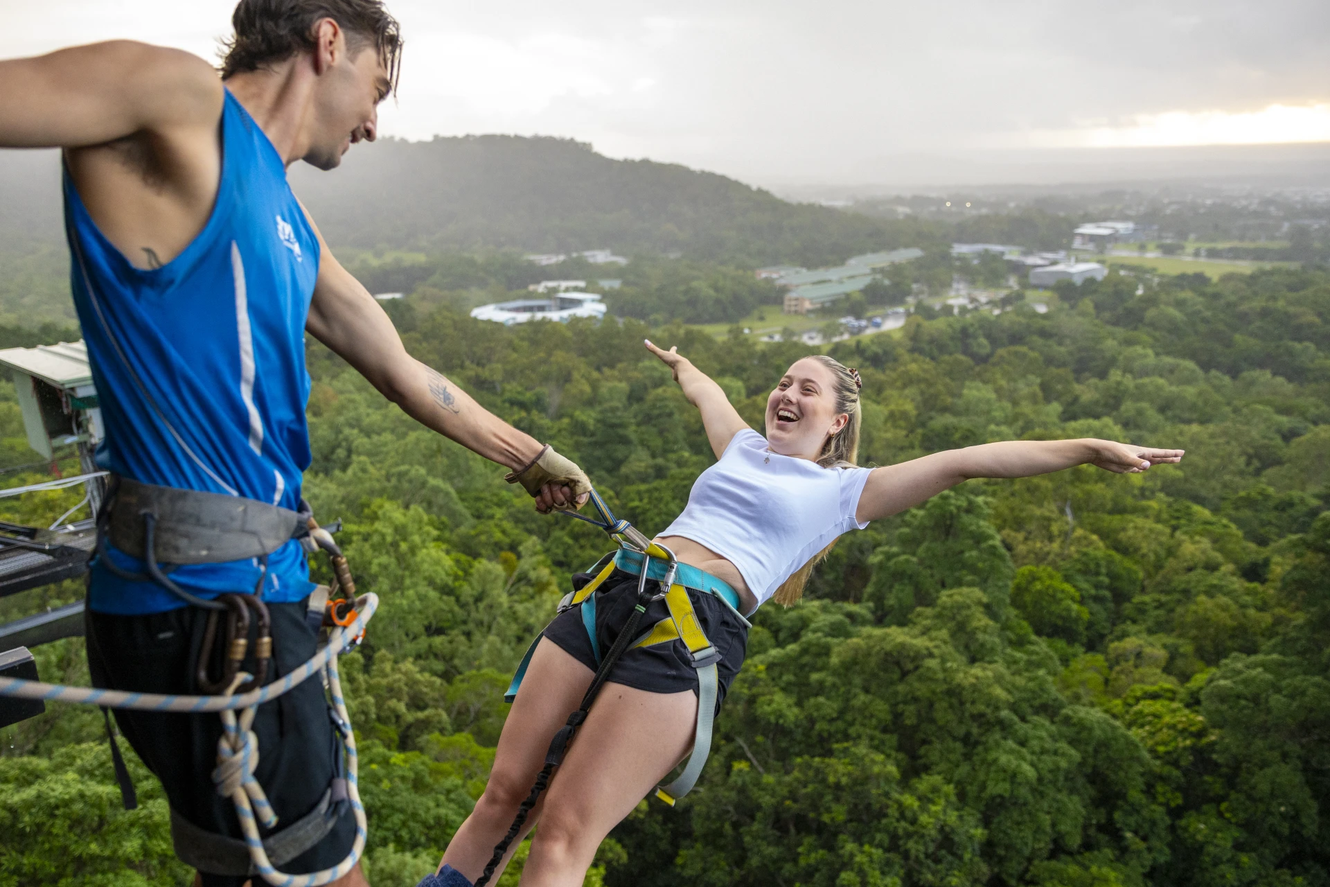 Bungy and the Giant Jungle Swing at the Cairns Skypark