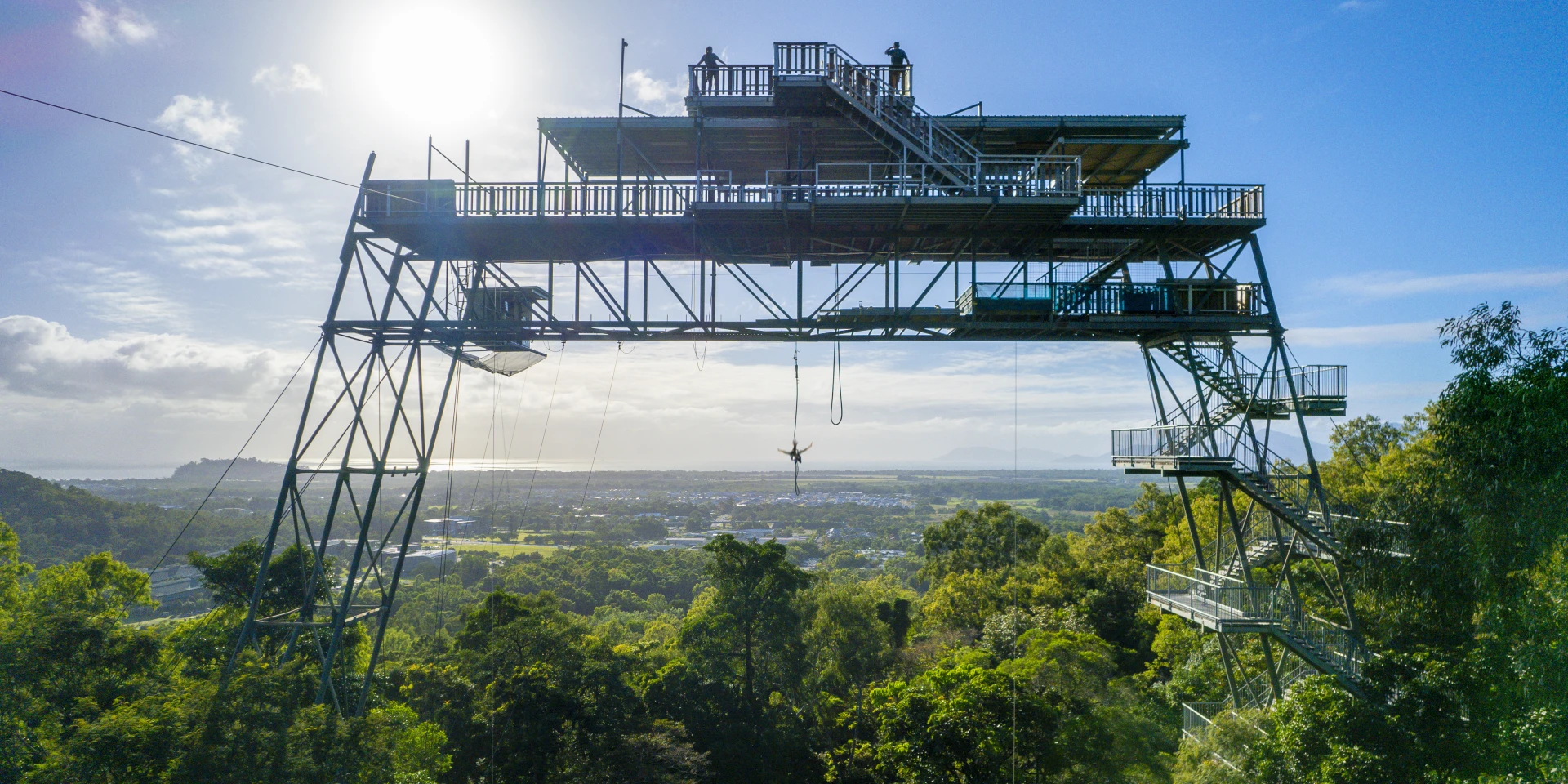 Bungy and the Giant Jungle Swing at the Cairns Skypark