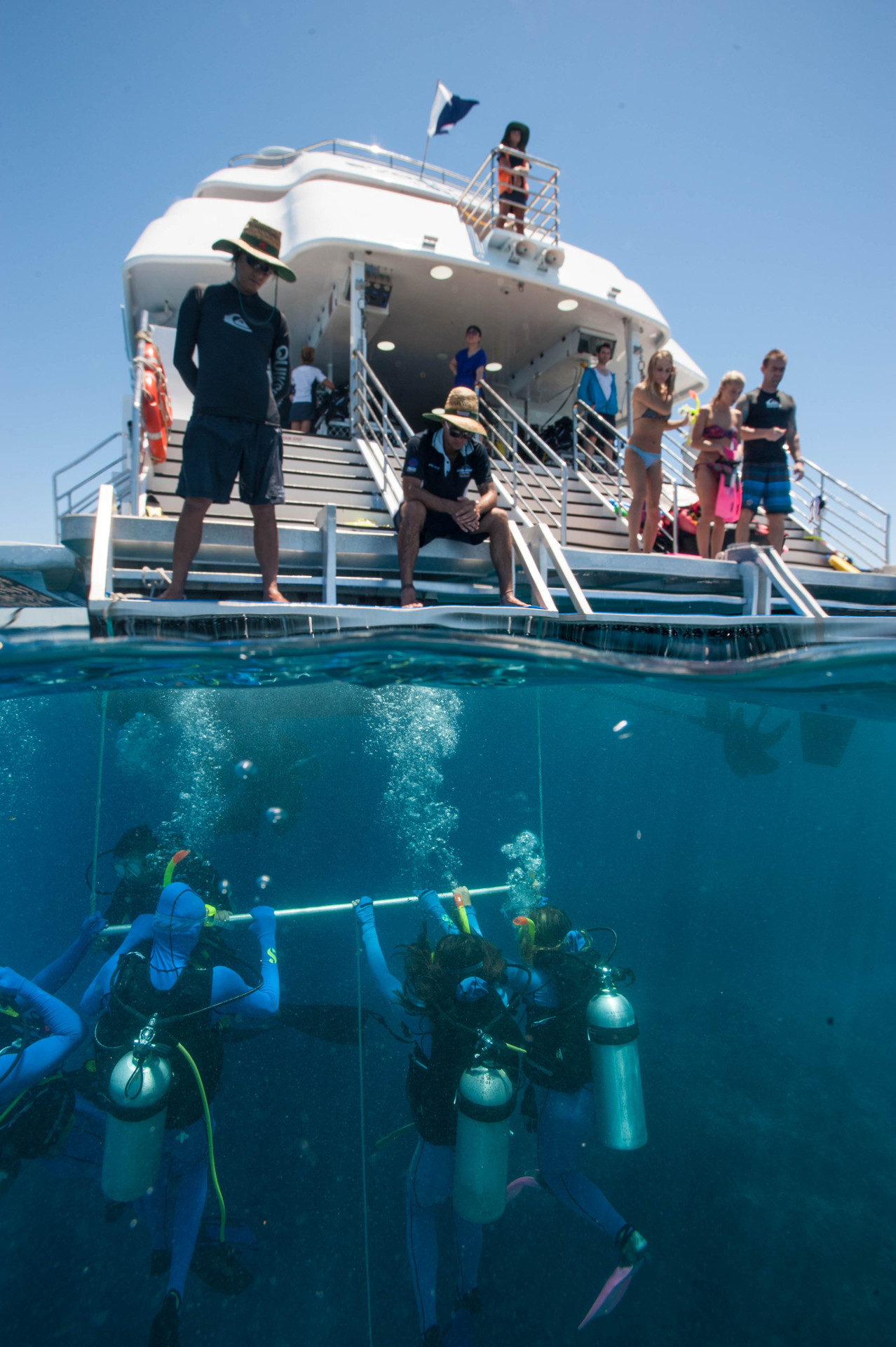 Evolution superyacht with guests