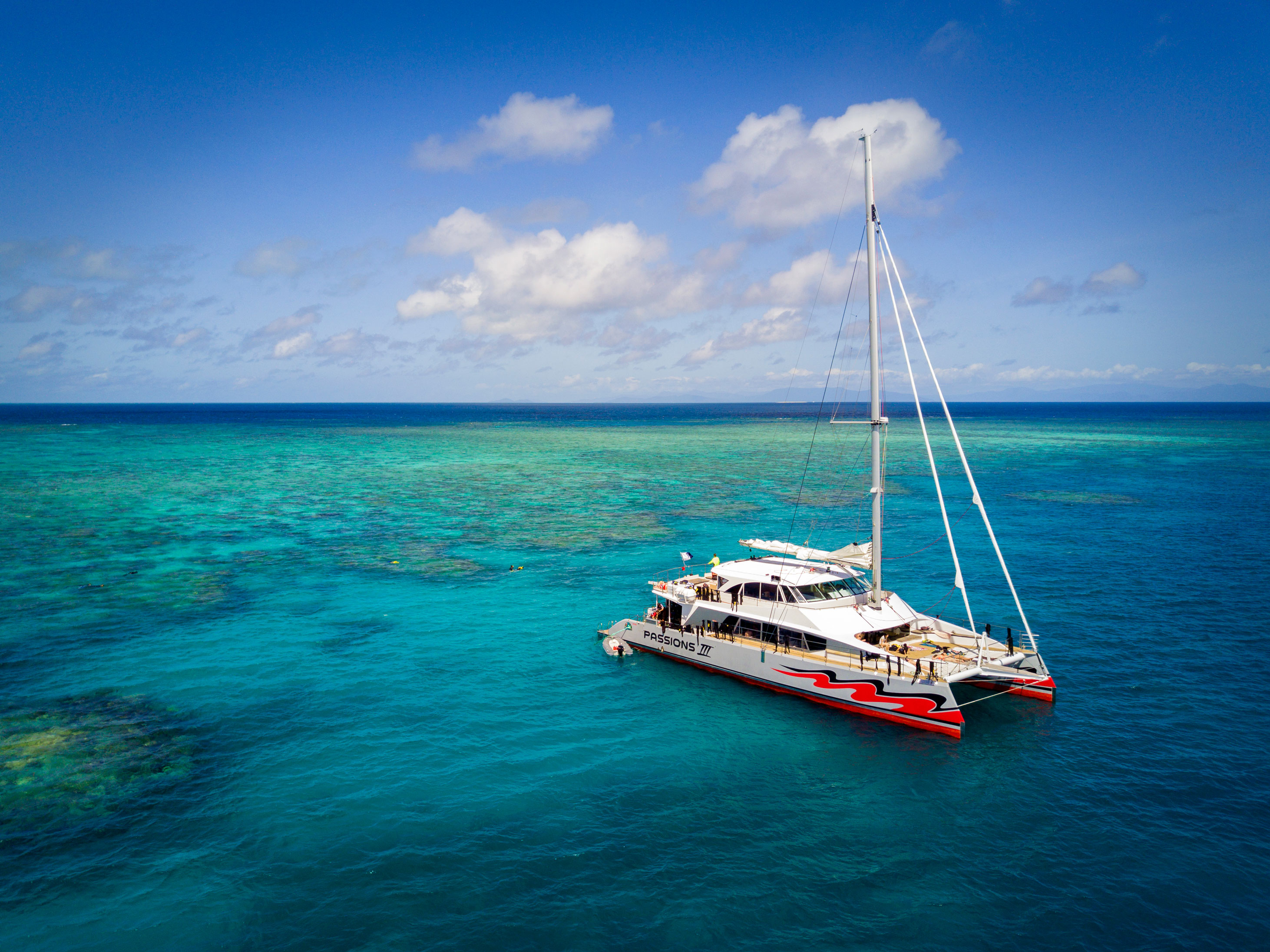 Catamaran with full passenger load