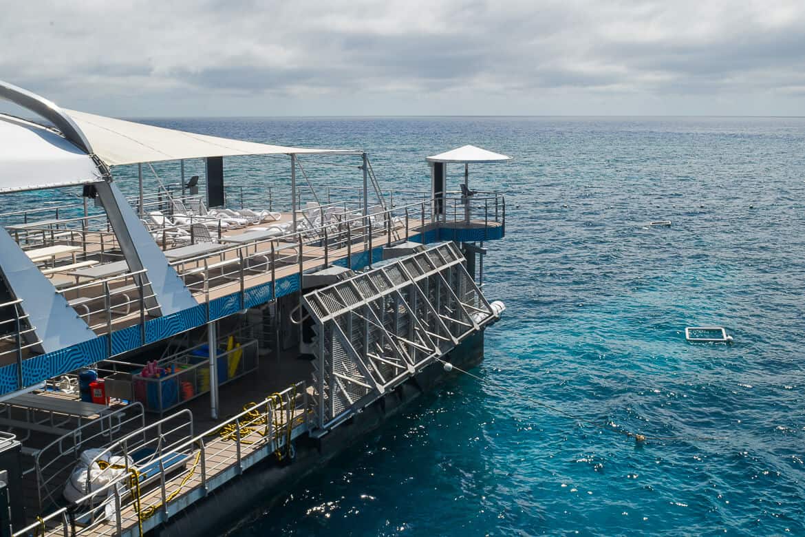 Activities at pontoon deck