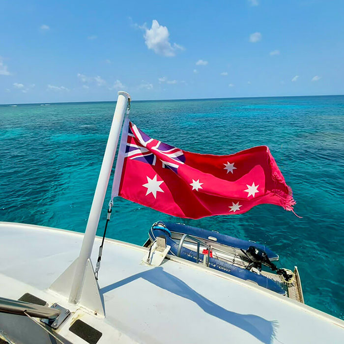 Australian flag on Silverswift