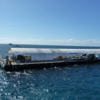 Semi-submersible at sunset