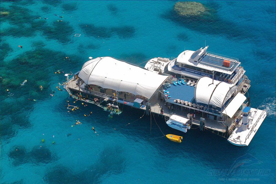 Pontoon full facility aerial view