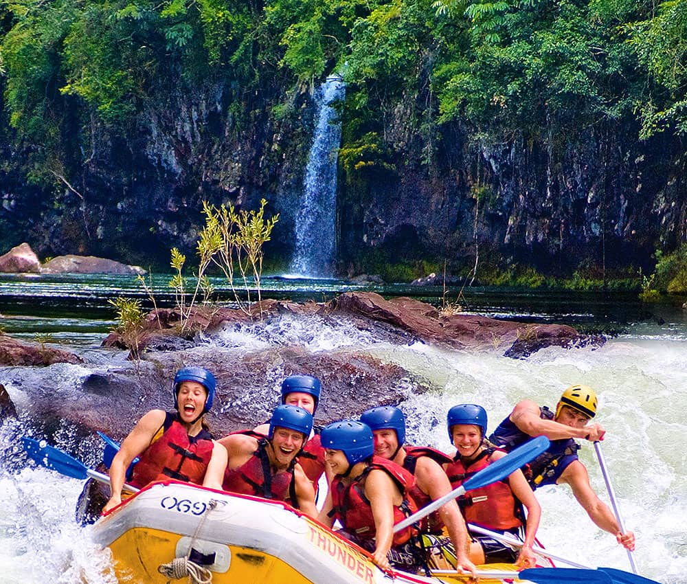 White-water rafting on the Tully River