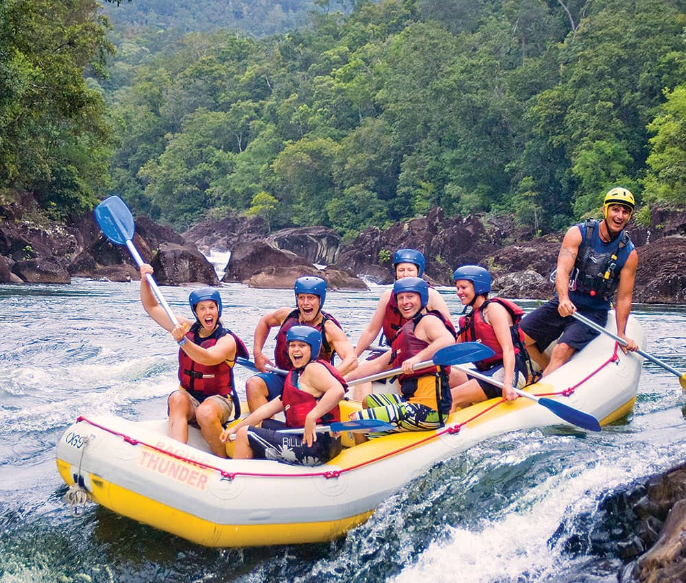 White-water rafting on the Tully River