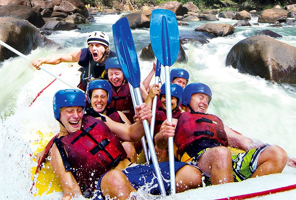 White-water rafting on the Tully River