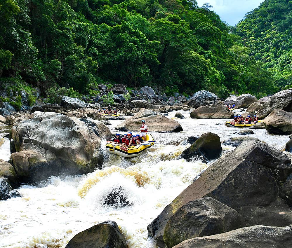 White-water rafting on the Tully River
