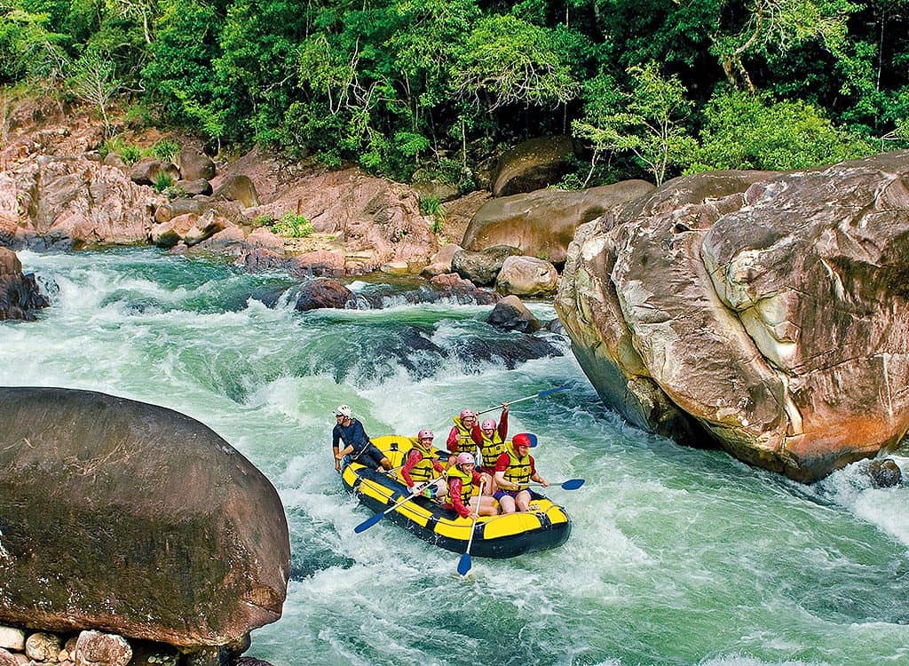 White-water rafting on the Tully River