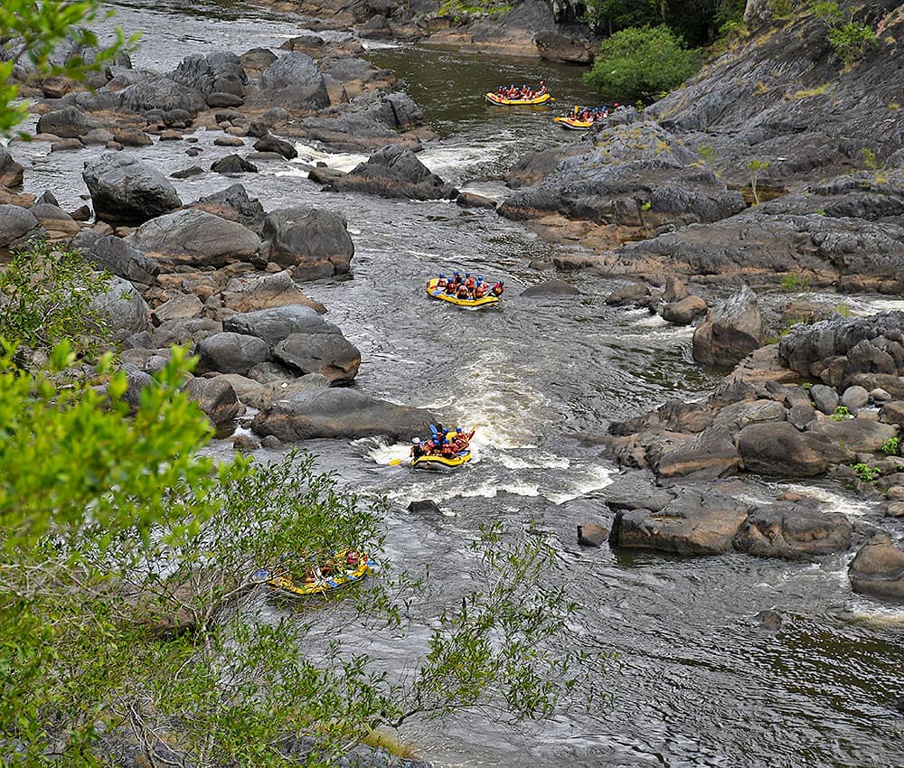 White-water rafting on the Tully River